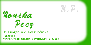 monika pecz business card
